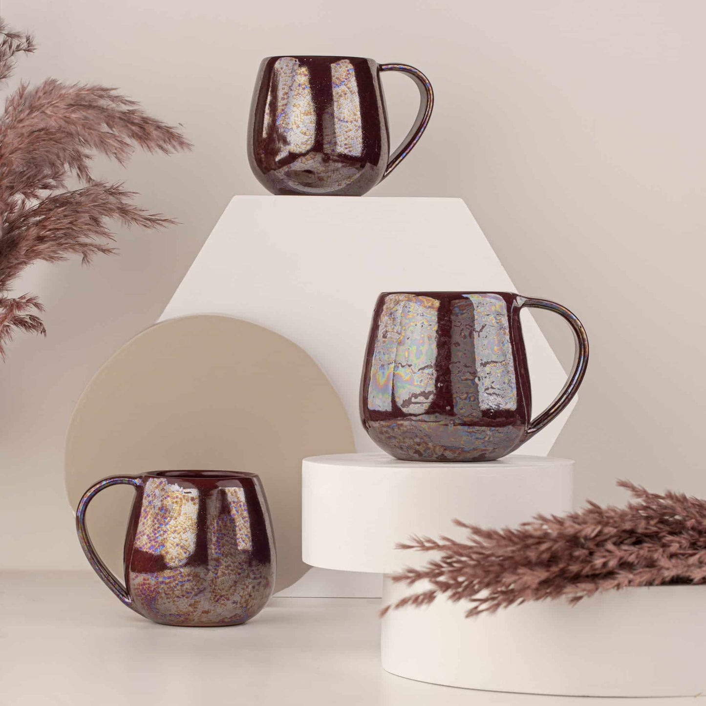 Burgandy Rainbow Mug