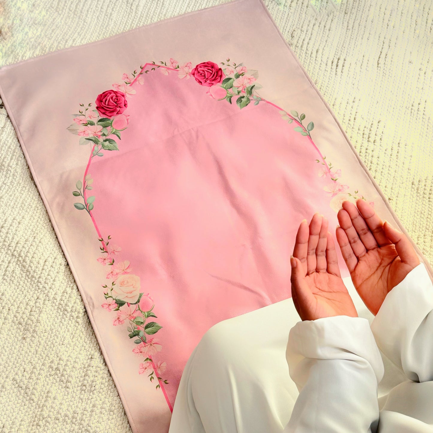 Pink Rosette Sejadah
