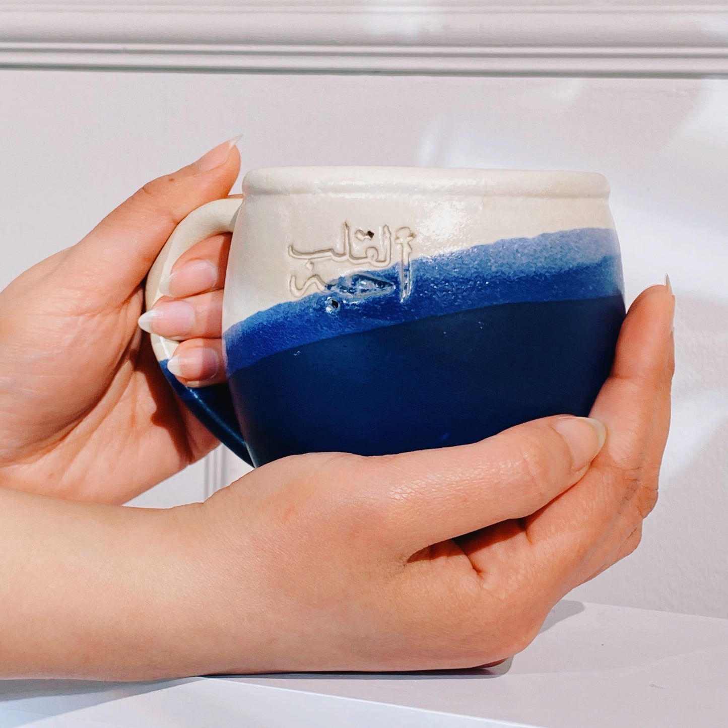 Heart’s Love Wavy Pottery Mug