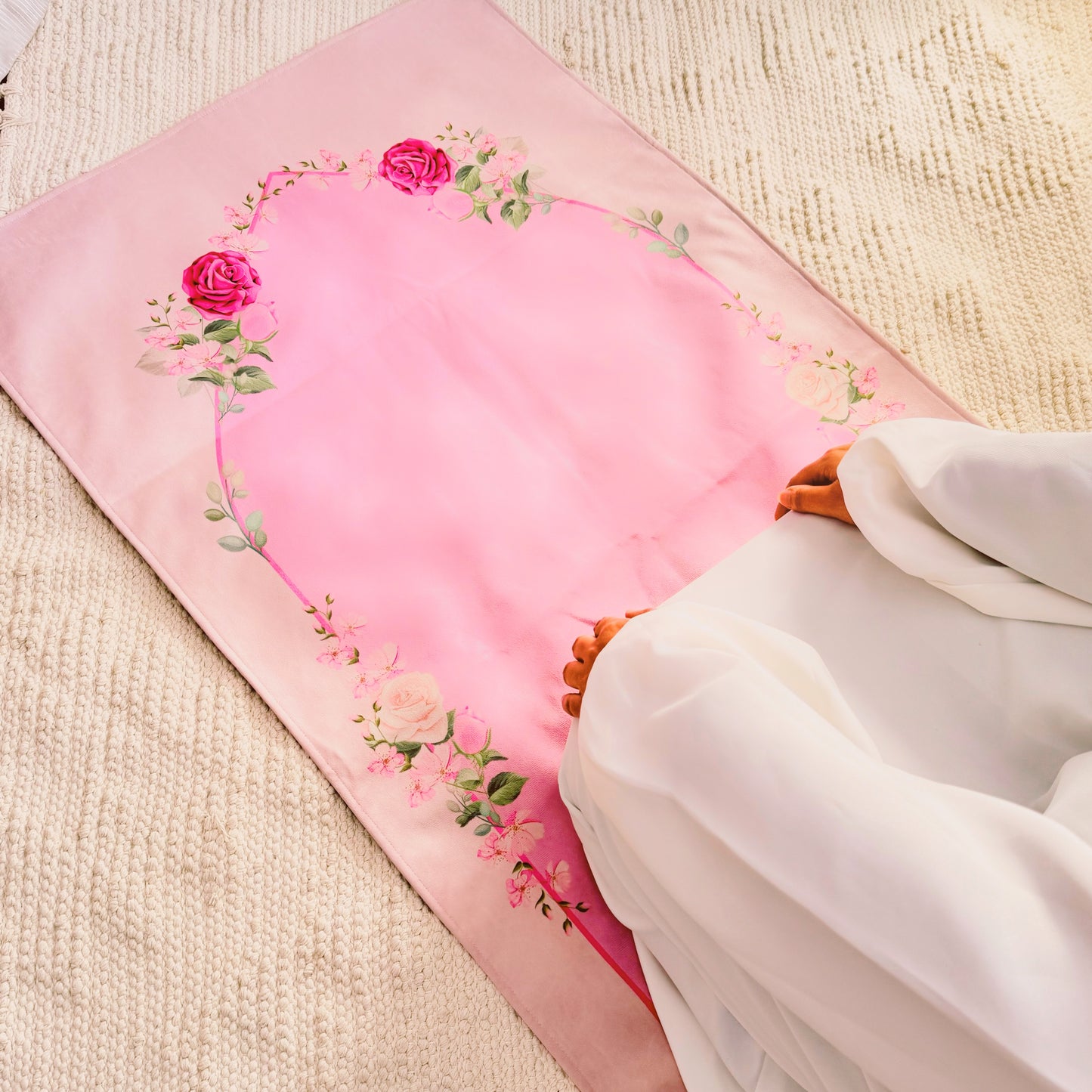 Pink Rosette Sejadah