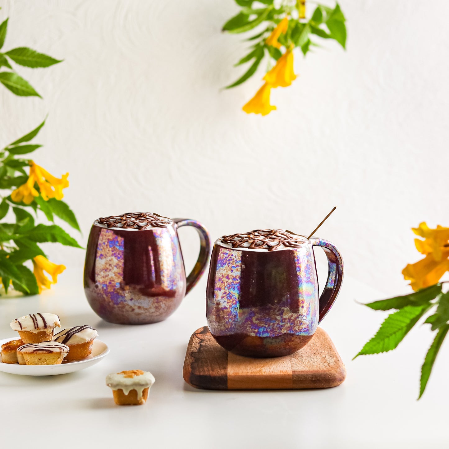 Burgandy Rainbow Mug