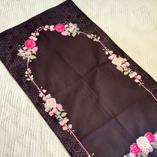 Black Rosette Sejadah 