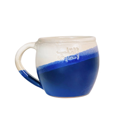 Heart’s Love Wavy Pottery Mug
