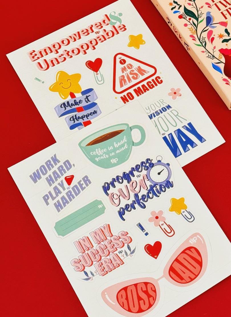 2 Sheets of Stickers -  "Make it Happen"